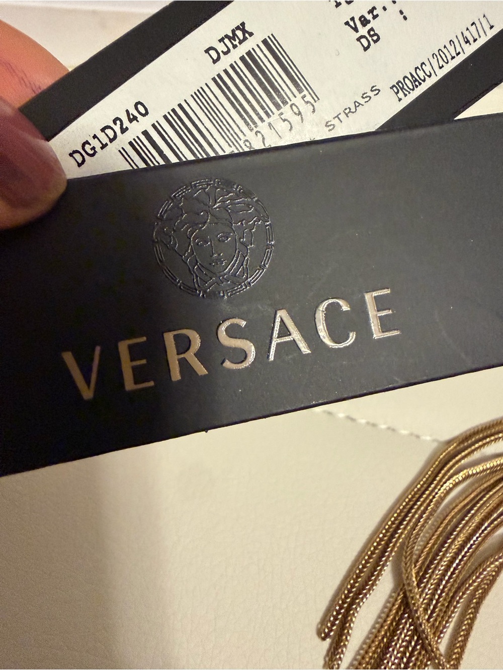 Versace Gold and Black Medusa Tassel Necklace - Picture 13 of 14